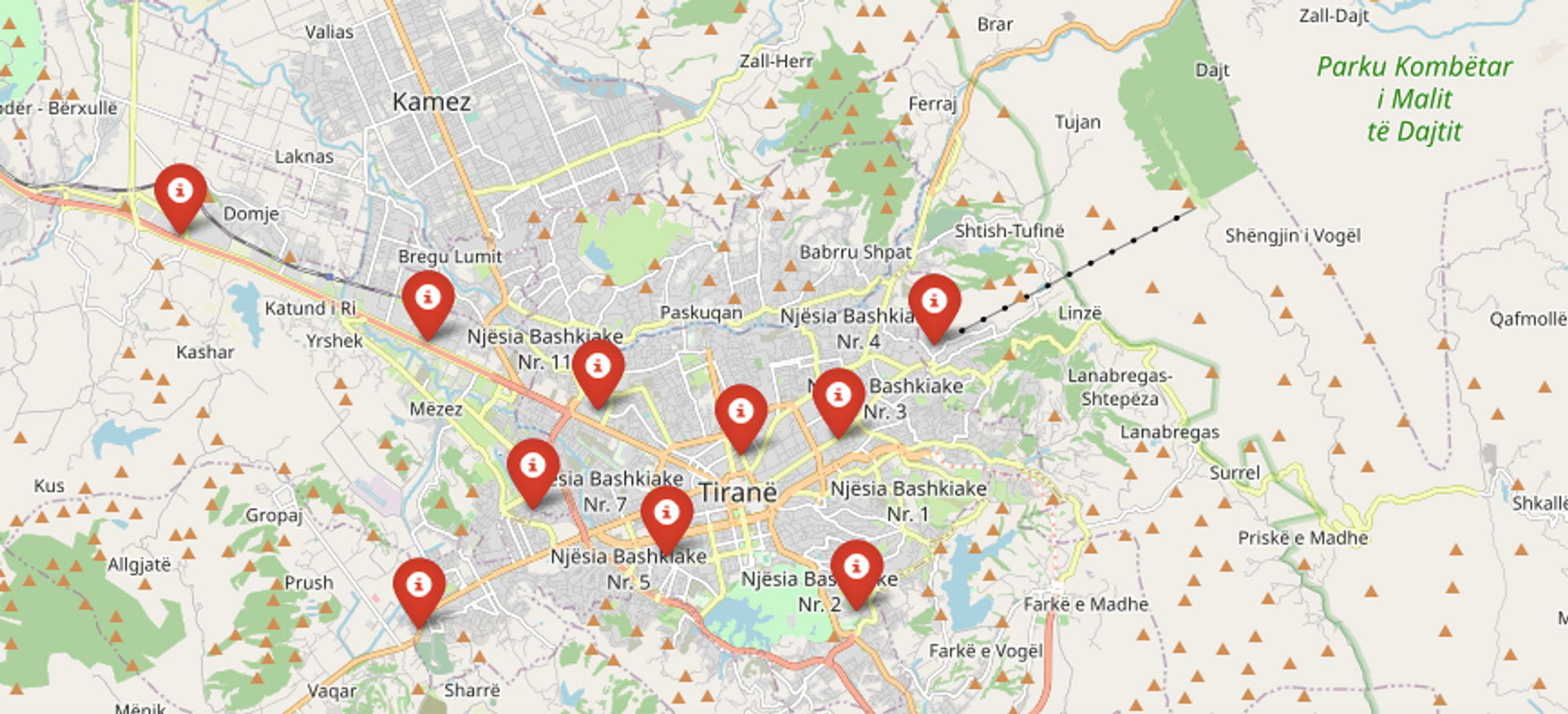 Folium Map of the Clusters