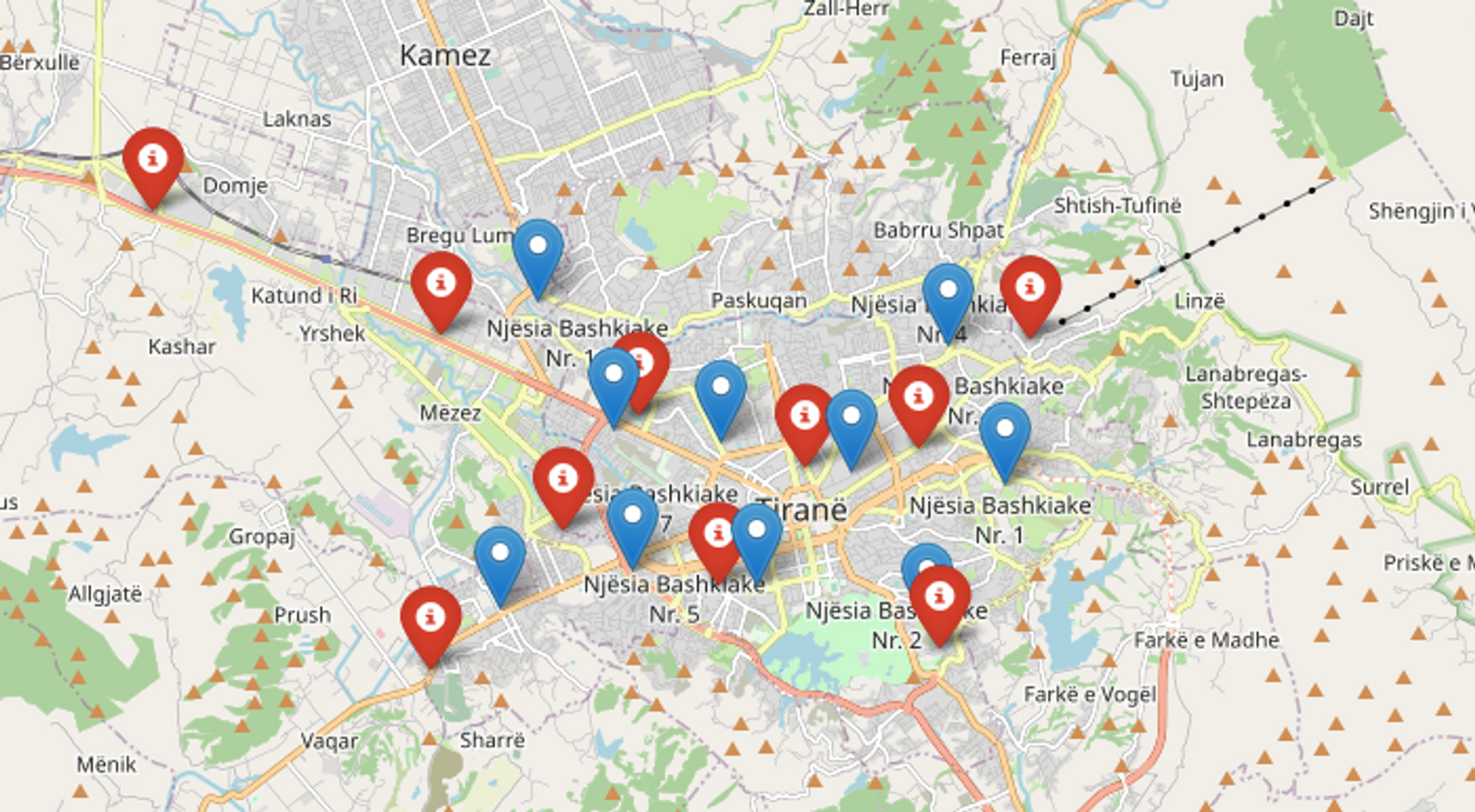 Folium Map of the Clusters