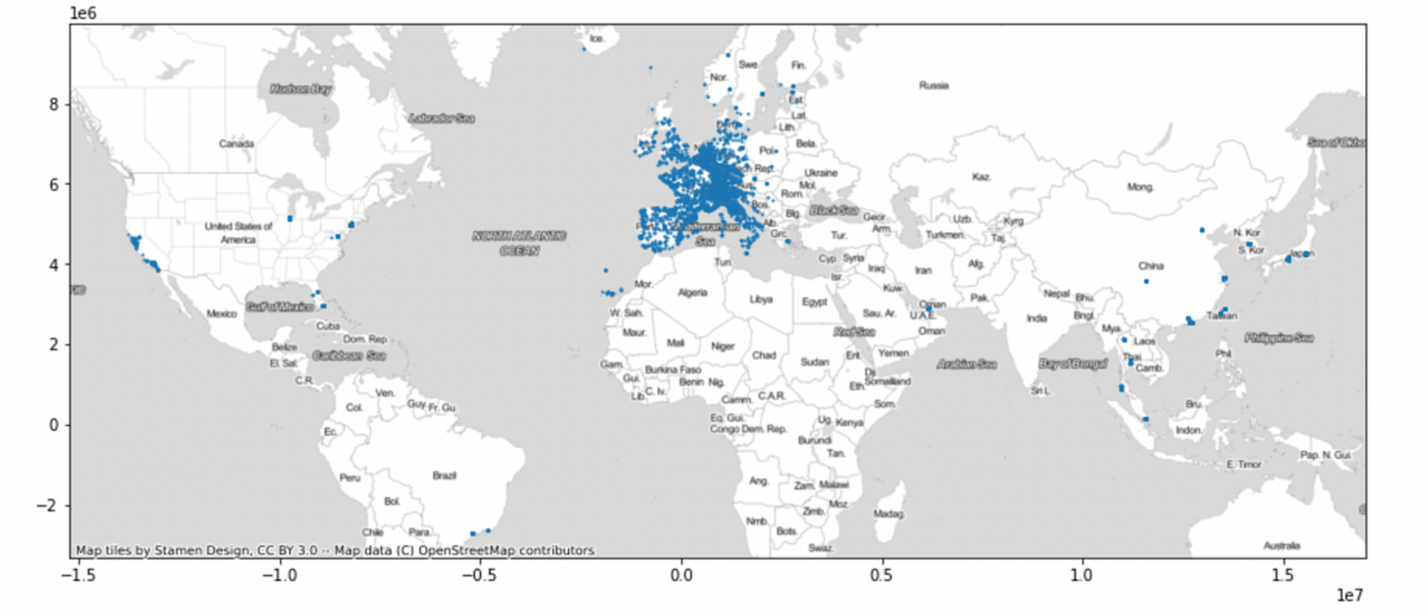 Map of Michelin Places